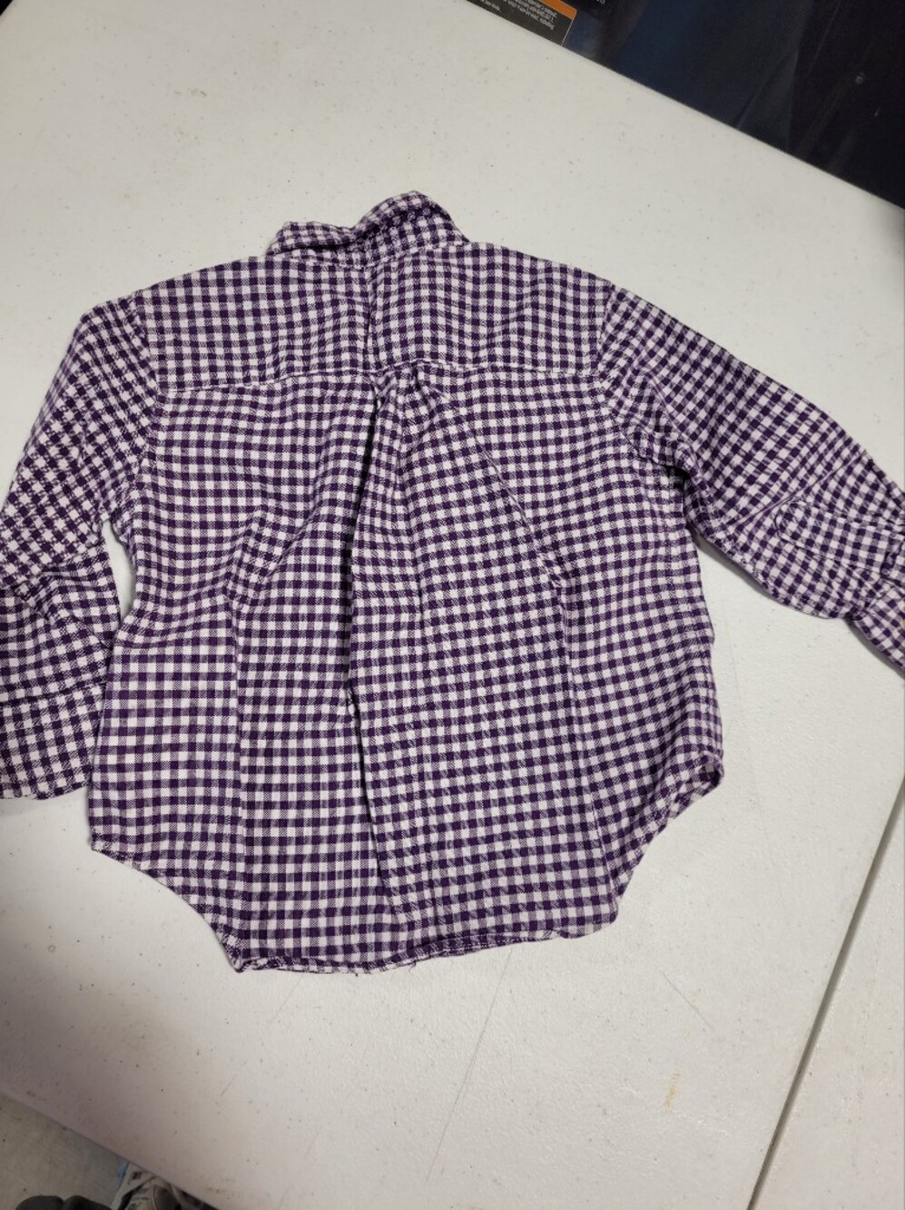 Ralph Lauren Purple Gingham Button-Down Shirt for Kids - Picture 4 of 4